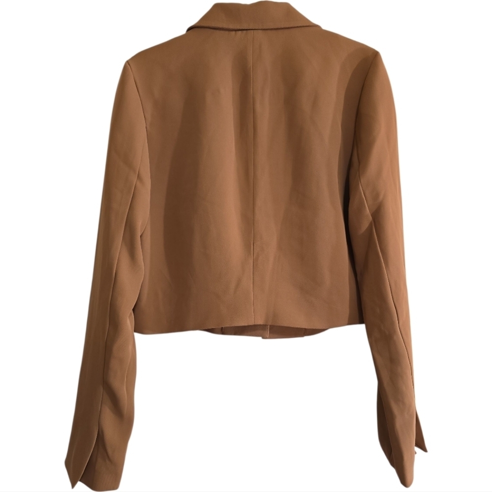 NWT Jason Wu Camel Cropped Blazer  Jacket One Button Closure XS Career Wear - Picture 6 of 11